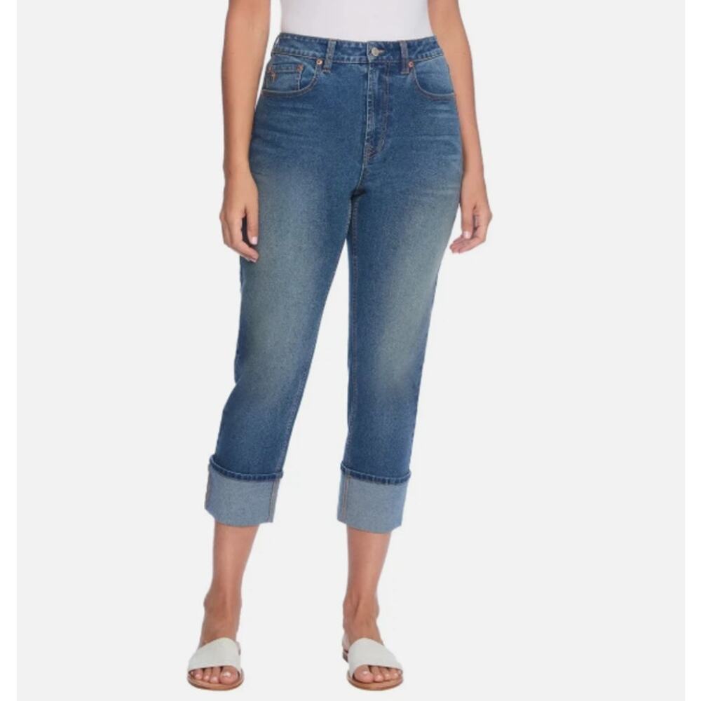 Frye High Rise Amari Medium Wash Roll Cuff Jeans 1859395 size 12/31 EUC - Picture 3 of 10